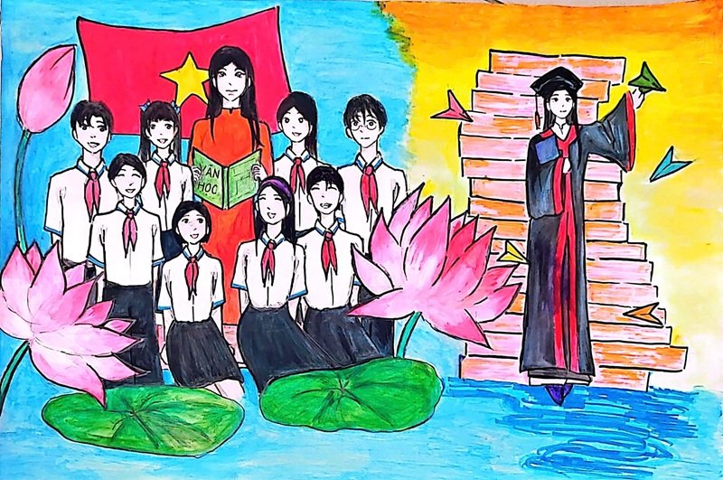 tranh vẽ về thầy cô 24