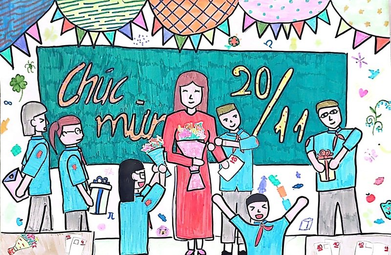 tranh vẽ về thầy cô 30