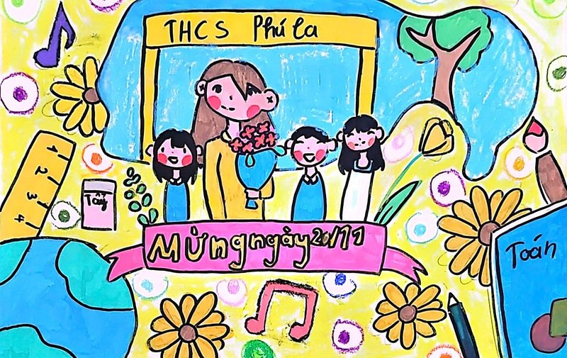 tranh vẽ về thầy cô 33