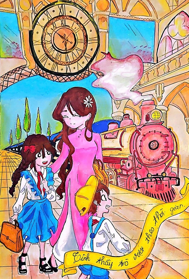 tranh vẽ về thầy cô 36