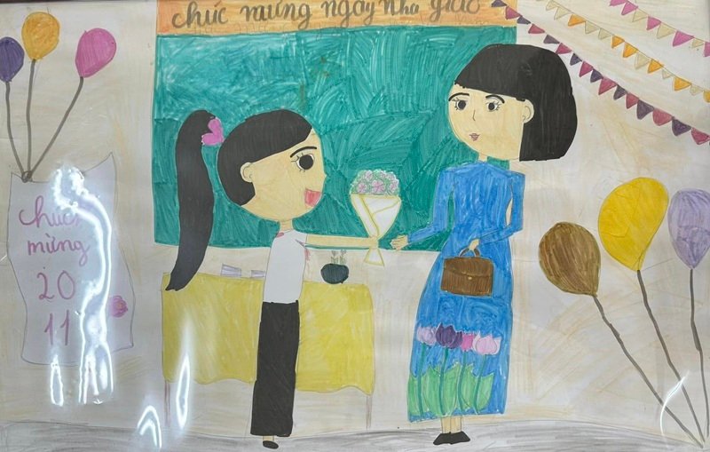 tranh vẽ về thầy cô 5