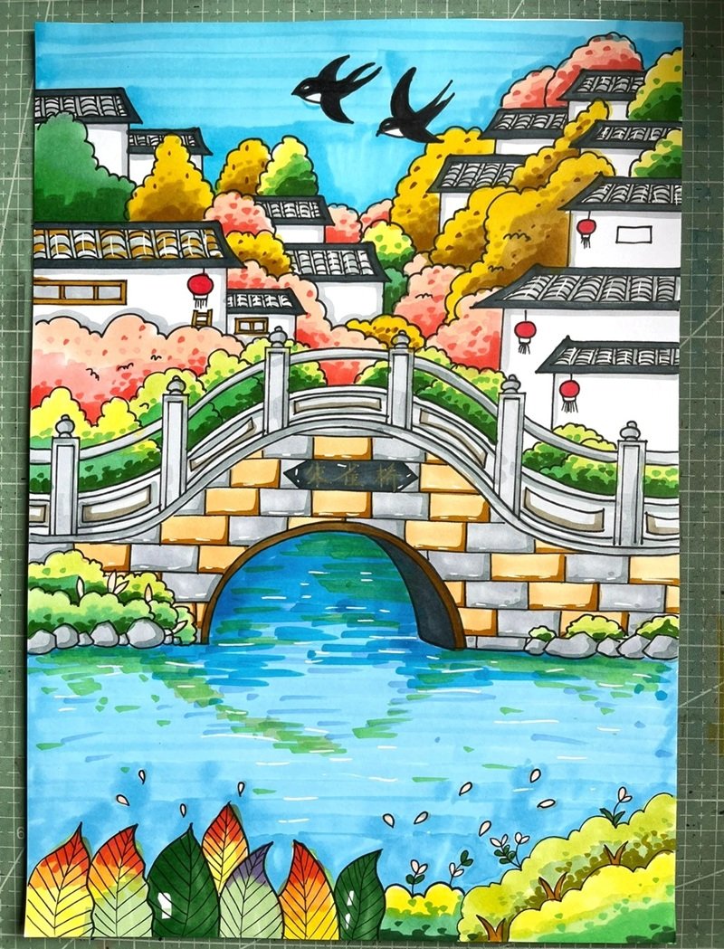 vẽ cảnh đẹp quê hương 14