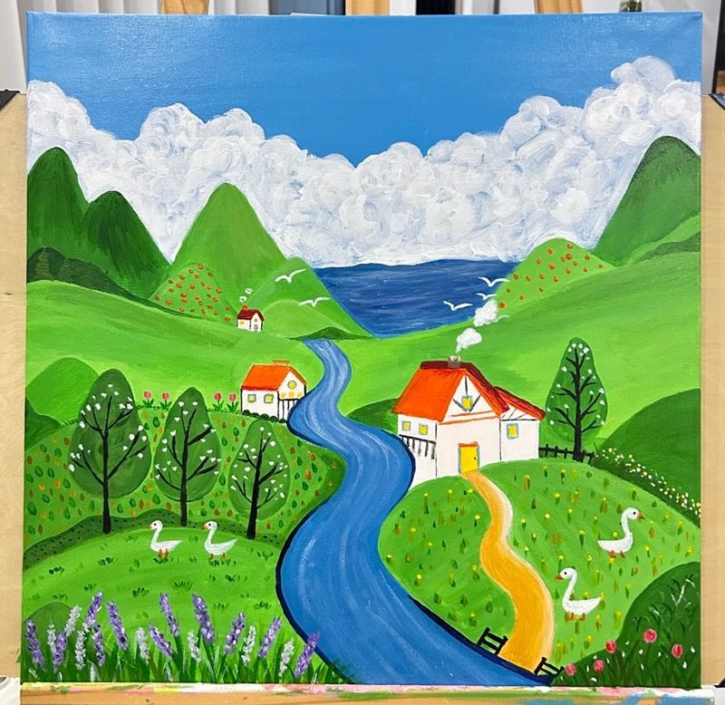 vẽ cảnh đẹp quê hương 16