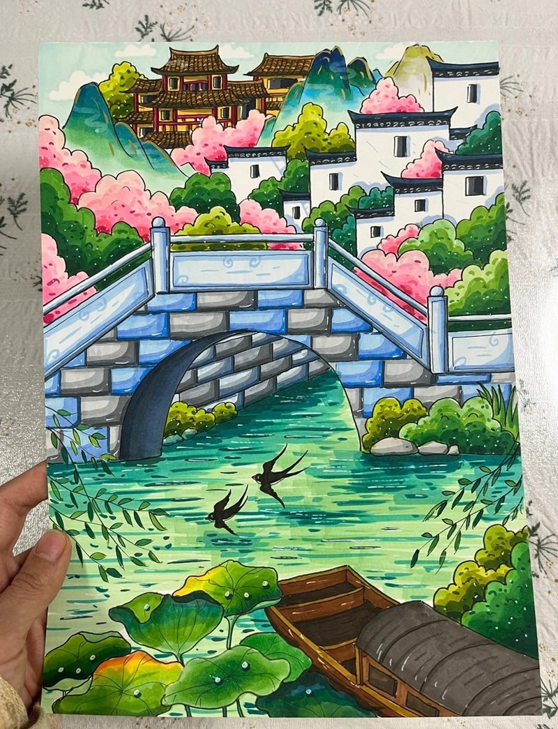 vẽ cảnh đẹp quê hương 20