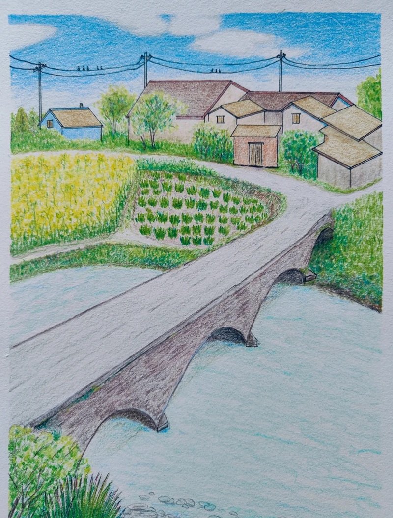 vẽ cảnh đẹp quê hương 23