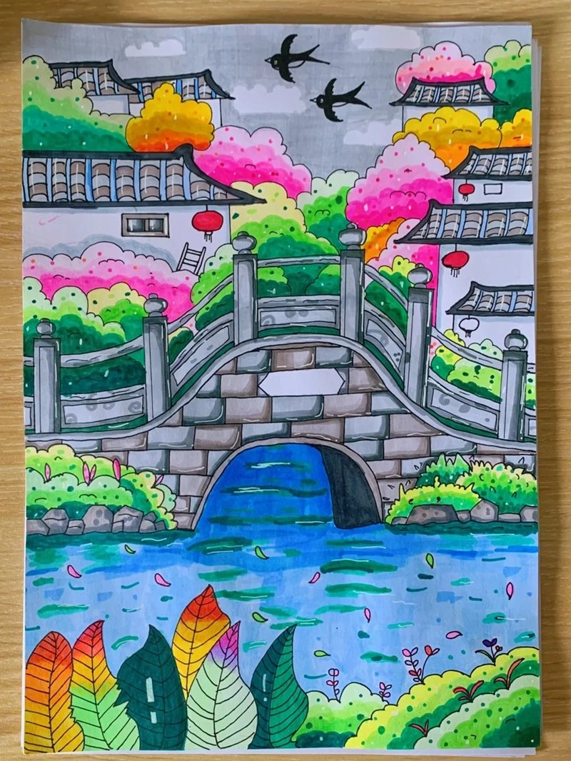 vẽ cảnh đẹp quê hương 24