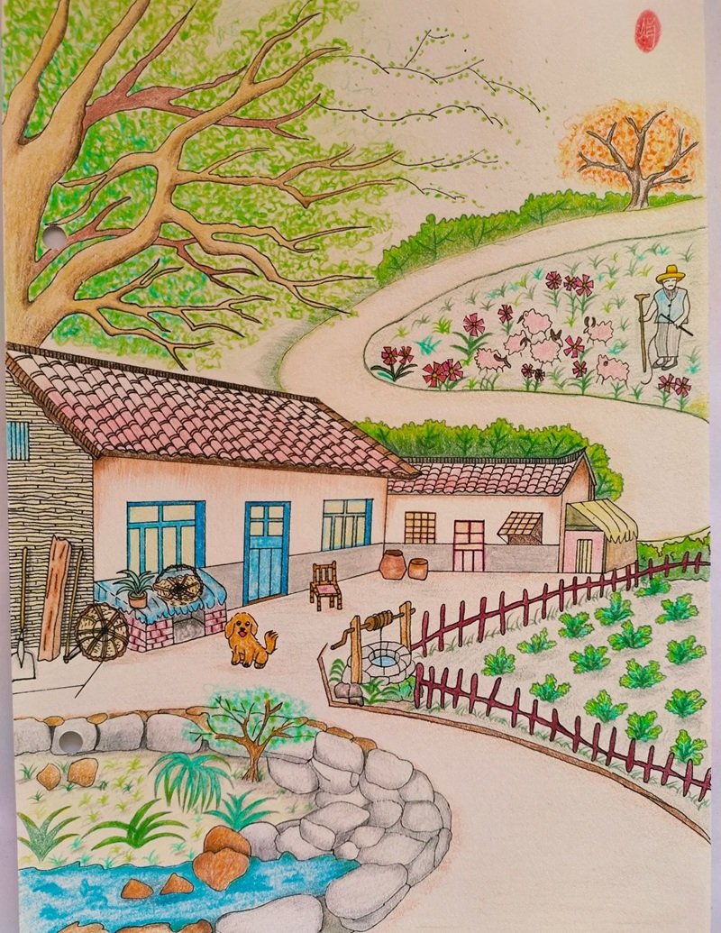 vẽ cảnh đẹp quê hương 26