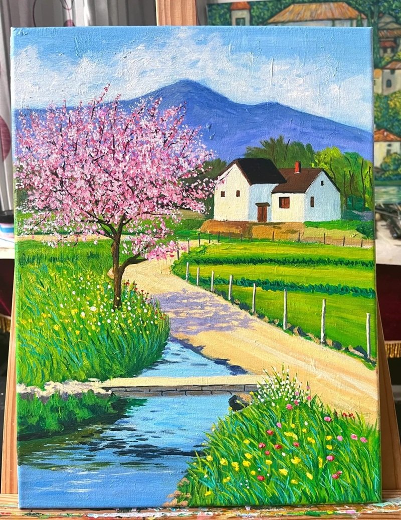 vẽ cảnh đẹp quê hương 32