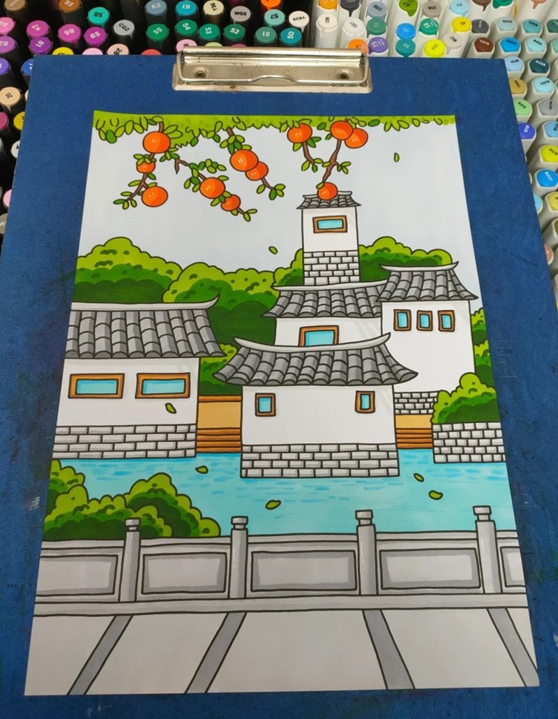 vẽ cảnh đẹp quê hương 37