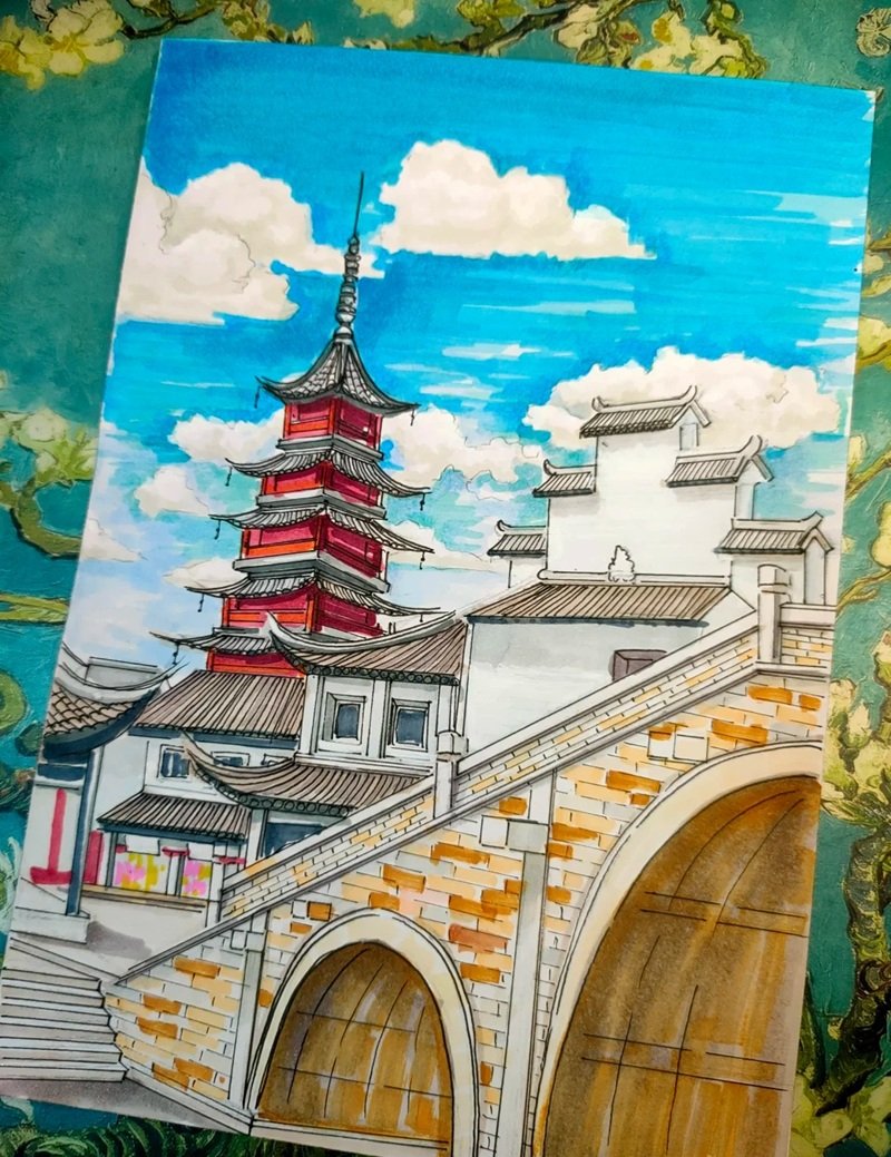 vẽ cảnh đẹp quê hương 38