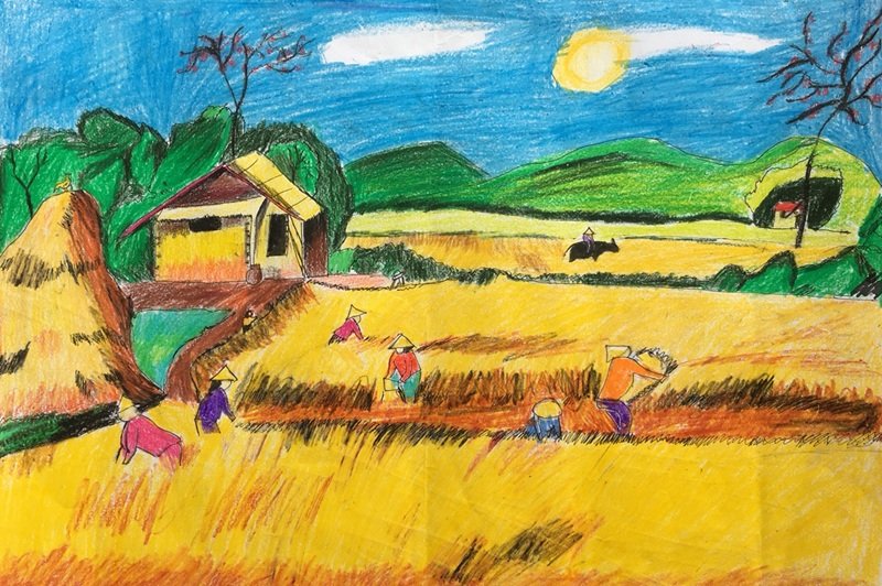 vẽ cảnh đẹp quê hương 5