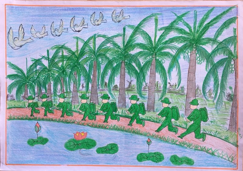 vẽ cảnh đẹp quê hương 7