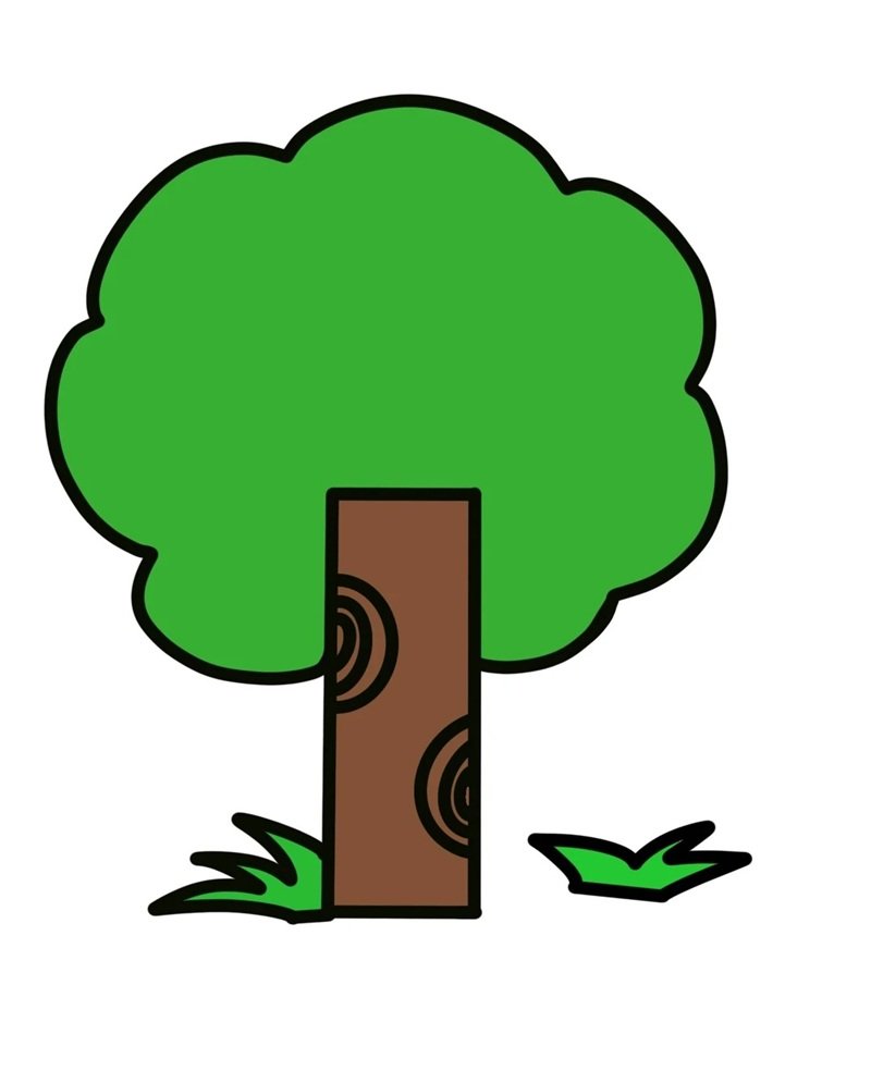 vẽ cây xanh đơn giản 11