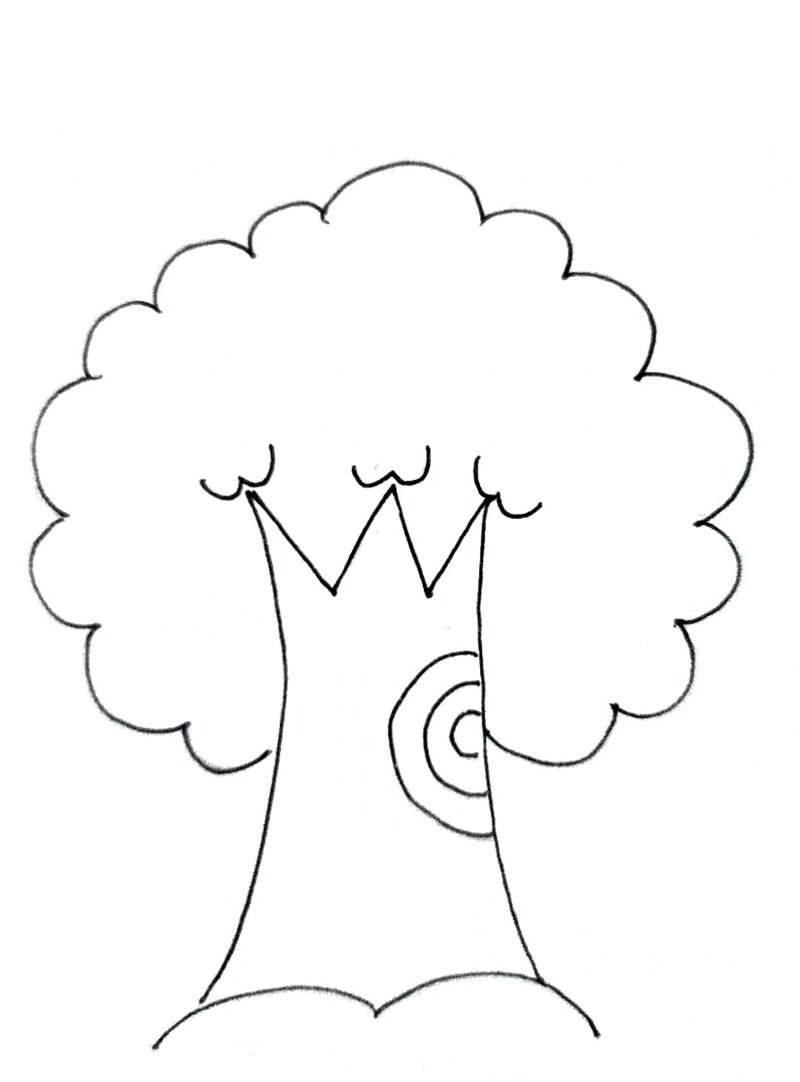 vẽ cây xanh đơn giản 15