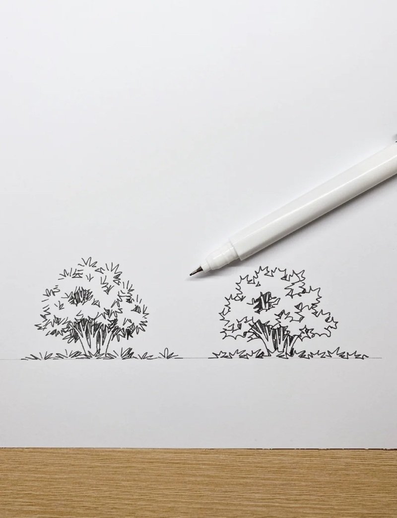 vẽ cây xanh đơn giản 23