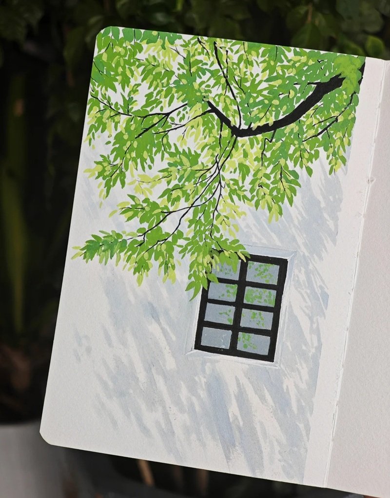 vẽ cây xanh đơn giản 28