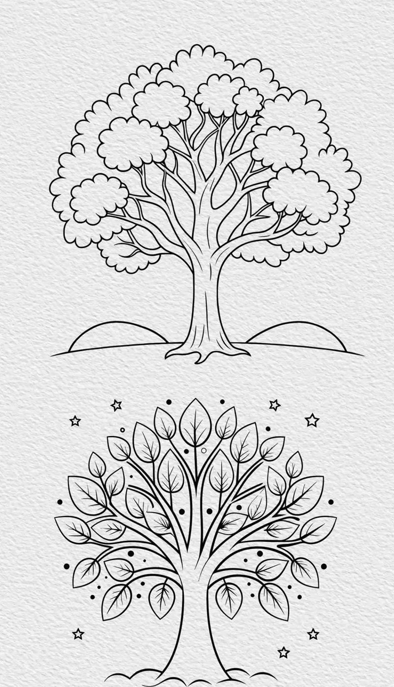 vẽ cây xanh đơn giản 35