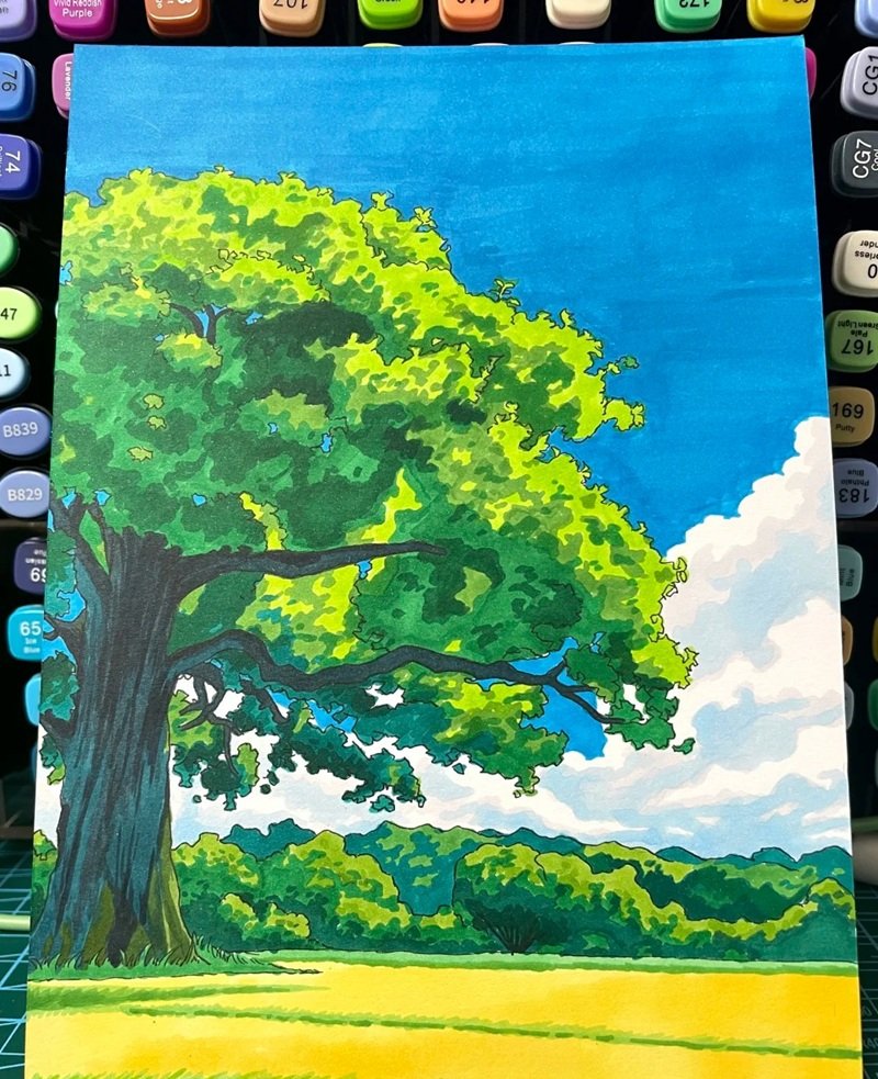 vẽ cây xanh đơn giản 39