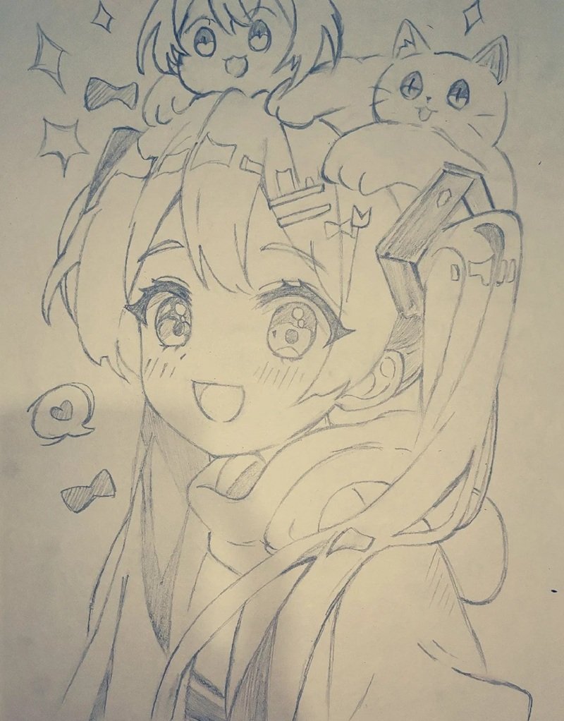 vẽ cô gái chibi cute 11