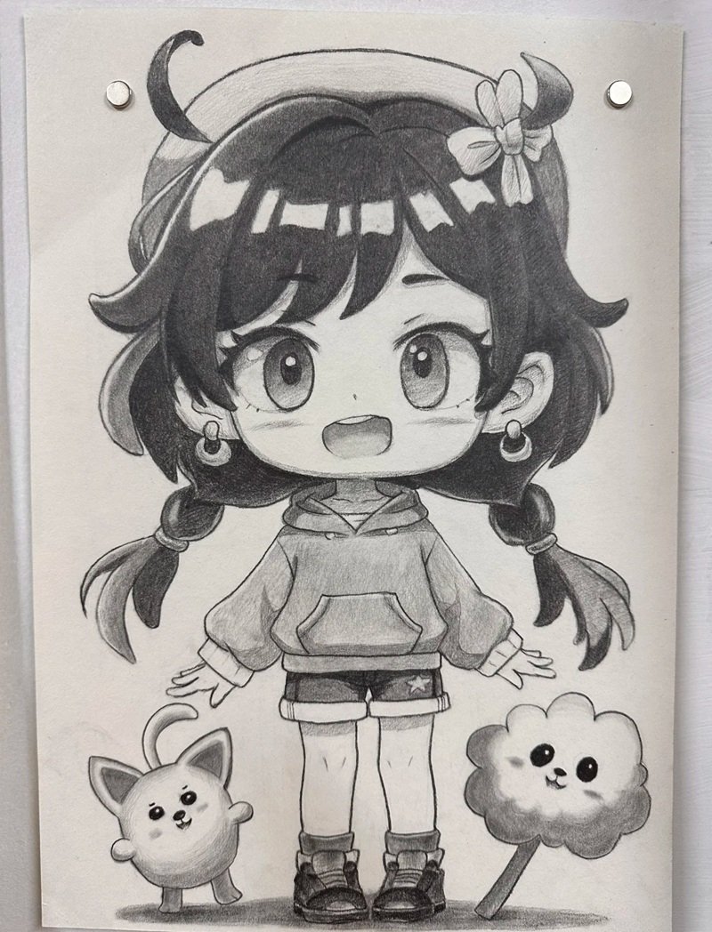 vẽ cô gái chibi cute 15