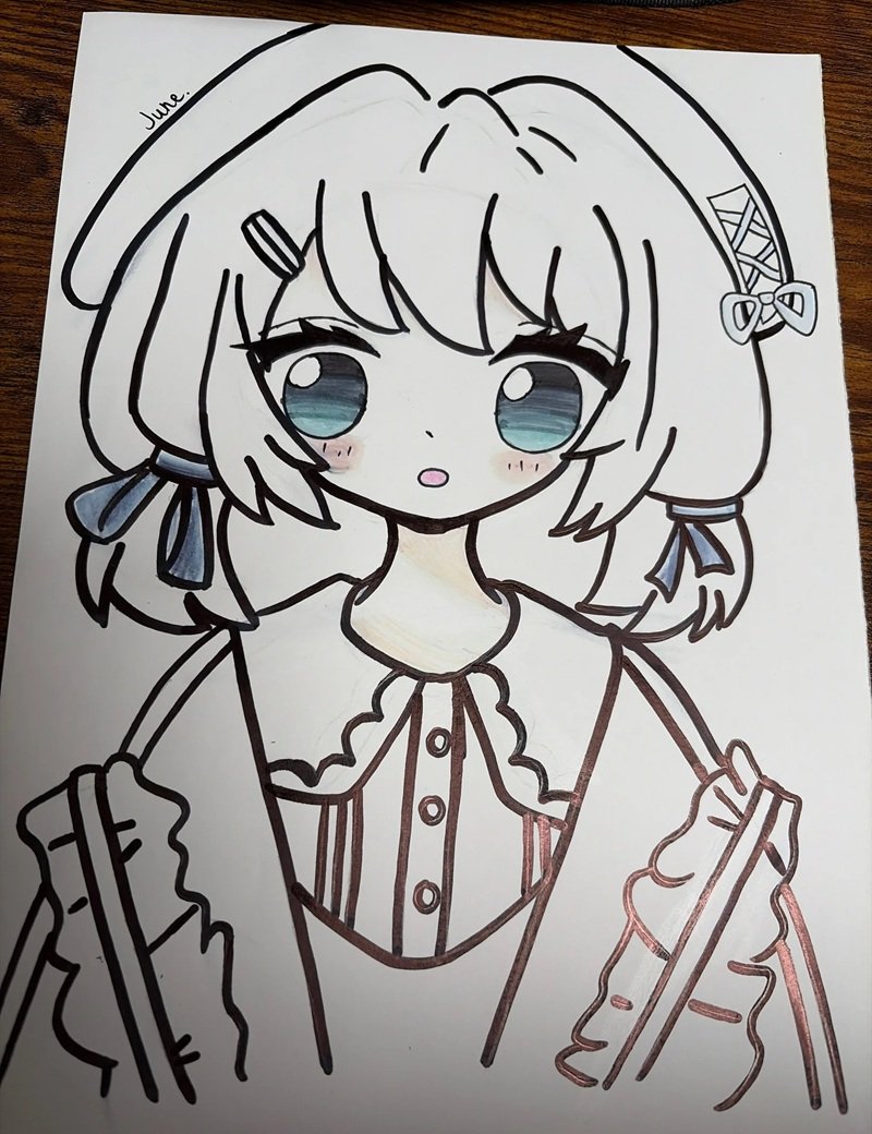 vẽ cô gái chibi cute 37