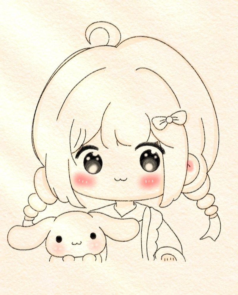 vẽ cô gái chibi cute 4