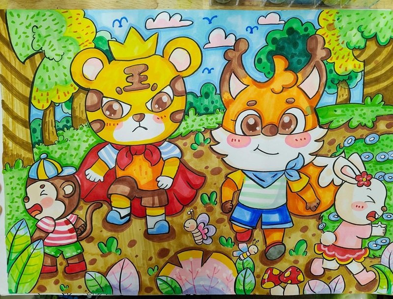 vẽ động vật hoang dã 5