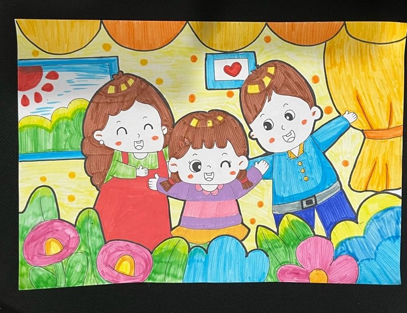 vẽ gia đình mơ ước của em 10