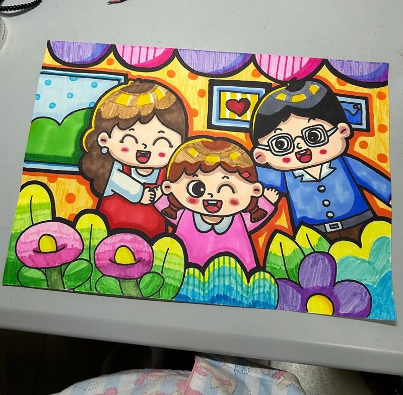 vẽ gia đình mơ ước của em 14