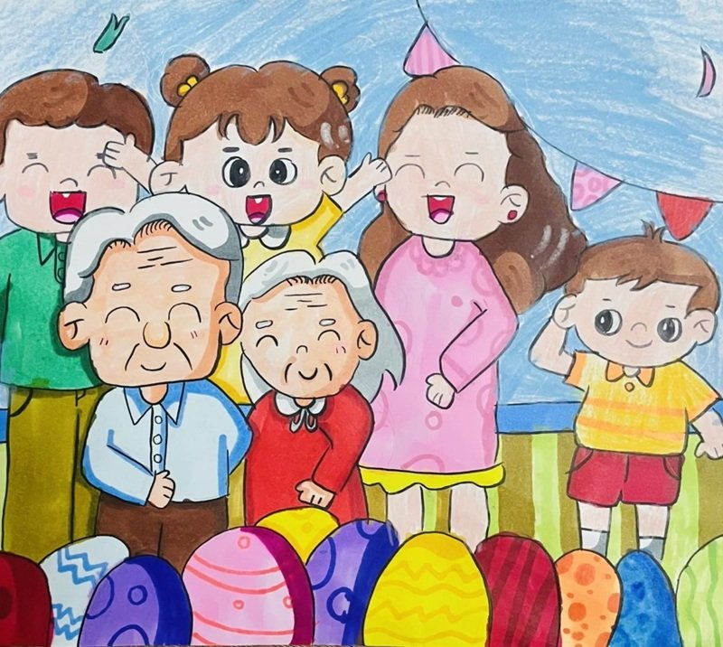 vẽ gia đình mơ ước của em 19