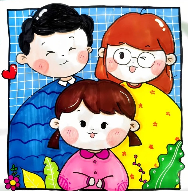 vẽ gia đình mơ ước của em 21