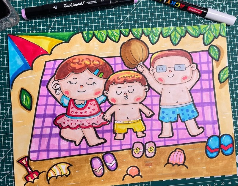 vẽ gia đình mơ ước của em 26