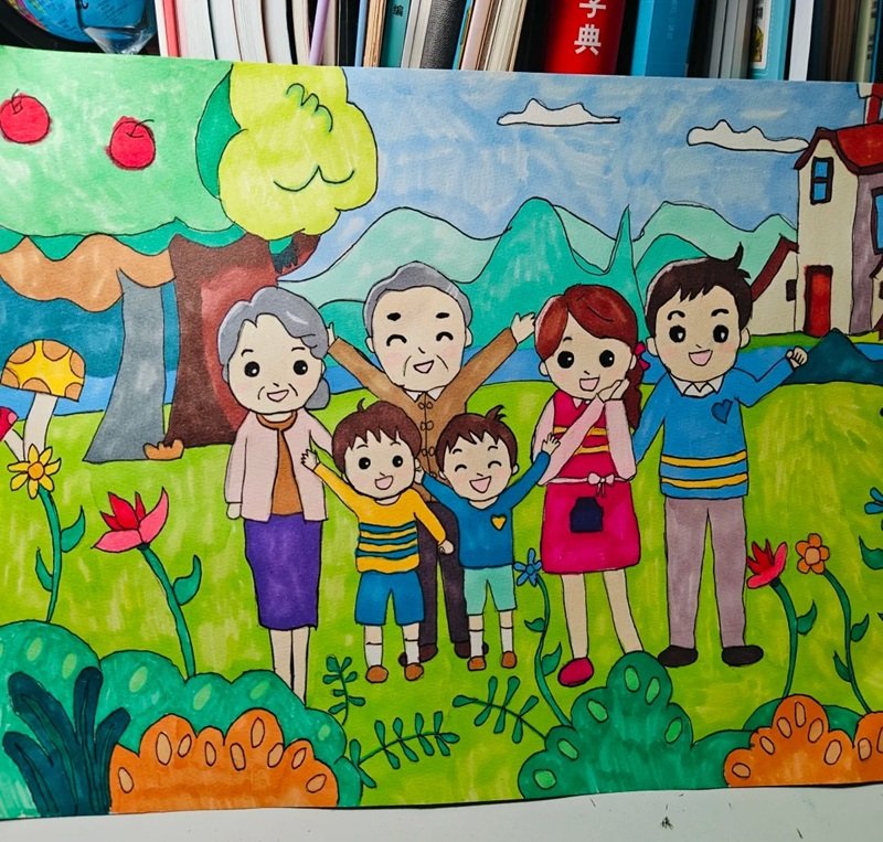 vẽ gia đình mơ ước của em 29