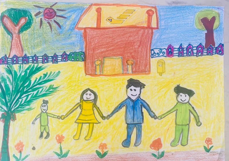 vẽ gia đình mơ ước của em 3