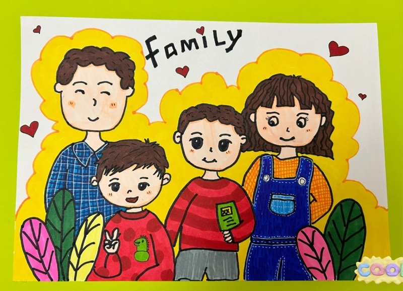 vẽ gia đình mơ ước của em 37