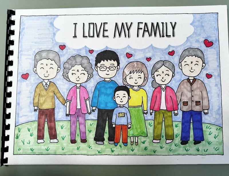 vẽ gia đình mơ ước của em 39