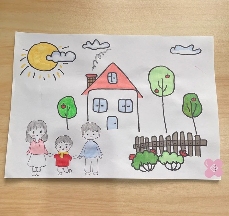 vẽ gia đình mơ ước của em 6