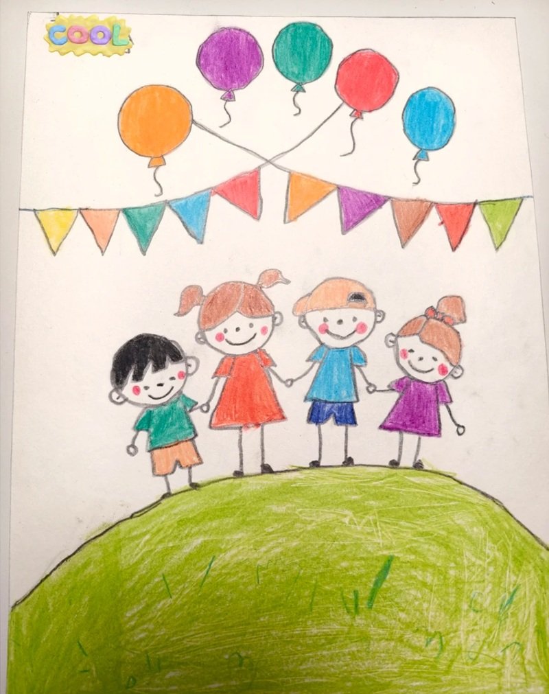 vẽ gia đình mơ ước của em 8