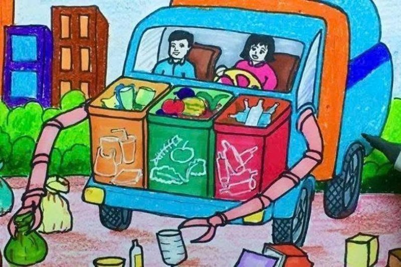 vẽ tranh bảo vệ môi trường bằng giấy a4 16