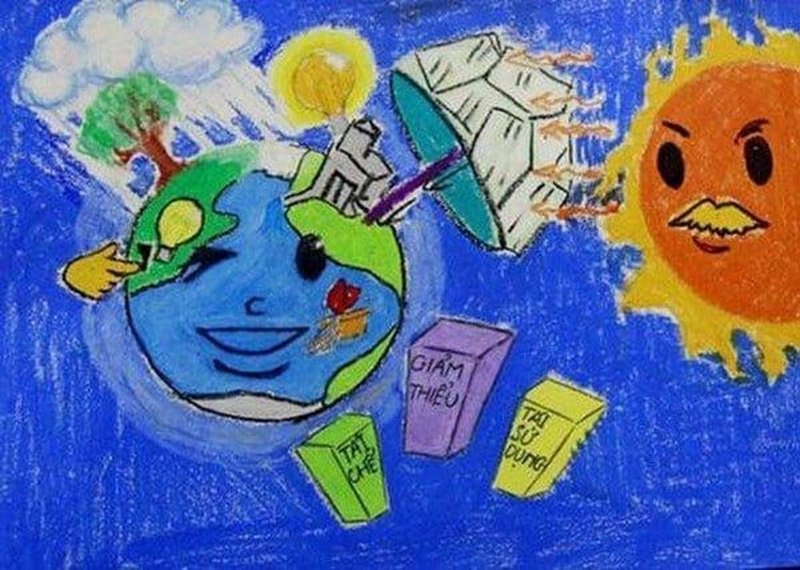 vẽ tranh bảo vệ môi trường bằng giấy a4 22