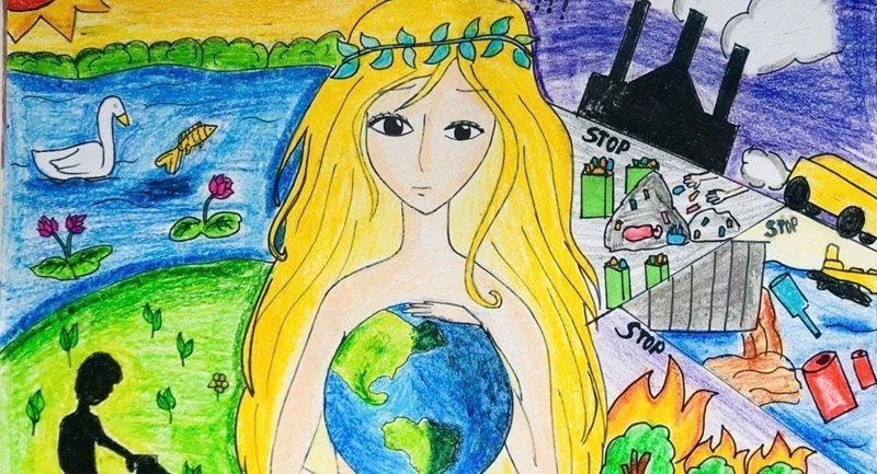 vẽ tranh bảo vệ môi trường bằng giấy a4 23