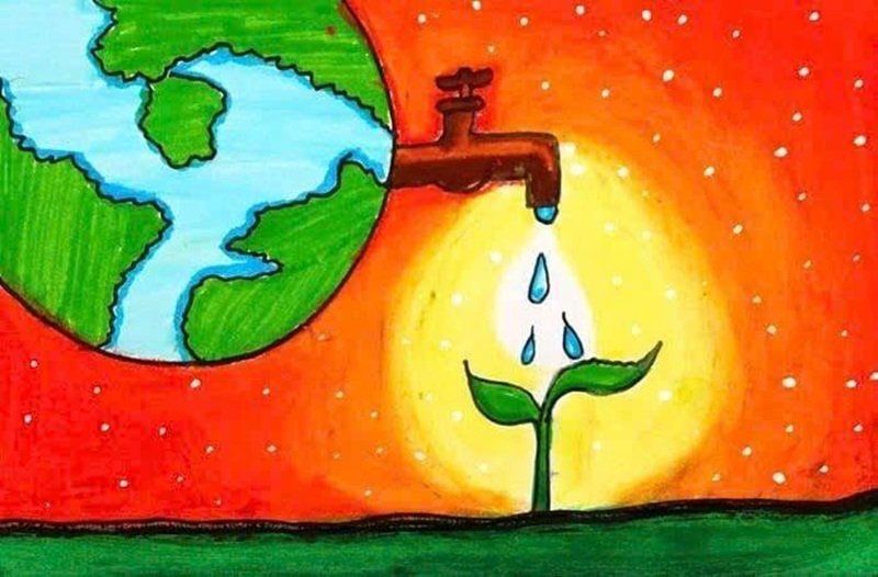 vẽ tranh bảo vệ môi trường bằng giấy a4 3