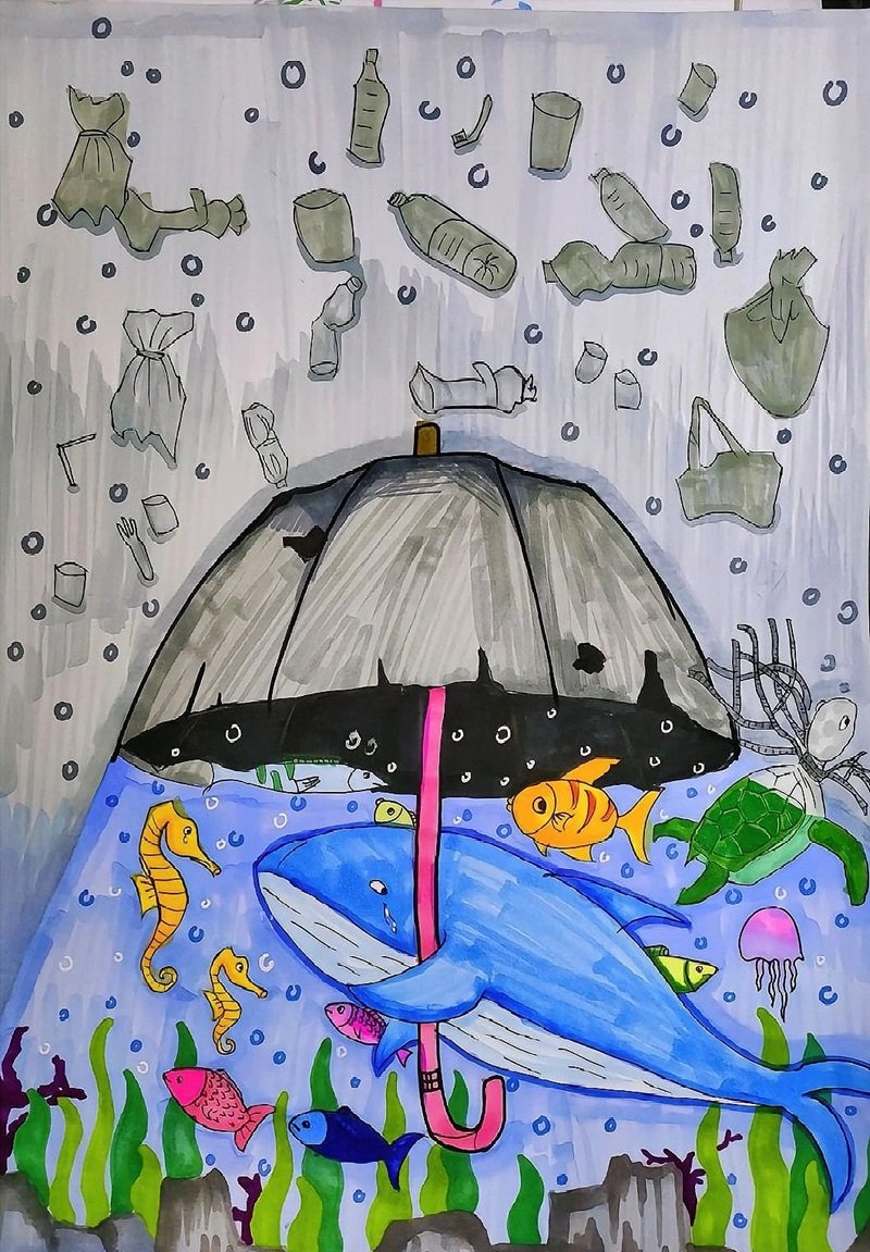 vẽ tranh bảo vệ môi trường bằng giấy a4 34