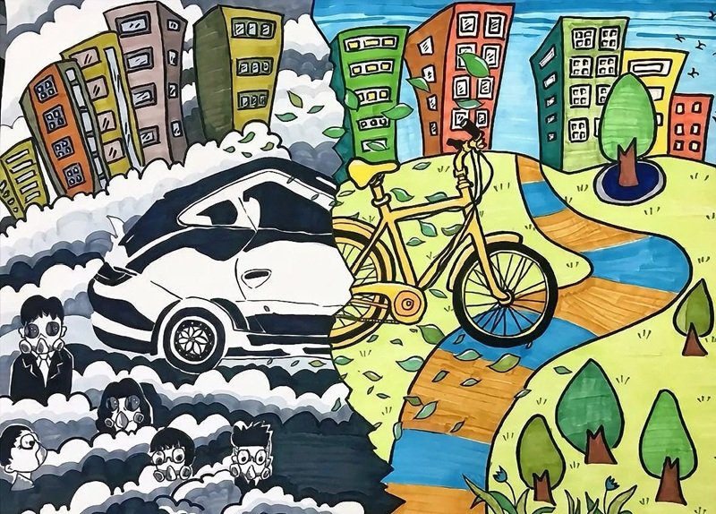 vẽ tranh bảo vệ môi trường bằng giấy a4 36