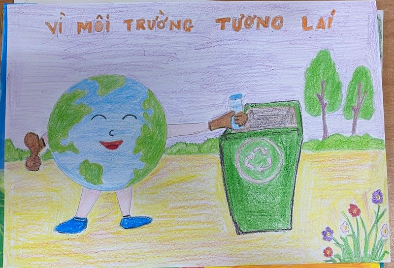 vẽ tranh bảo vệ trái đất 13