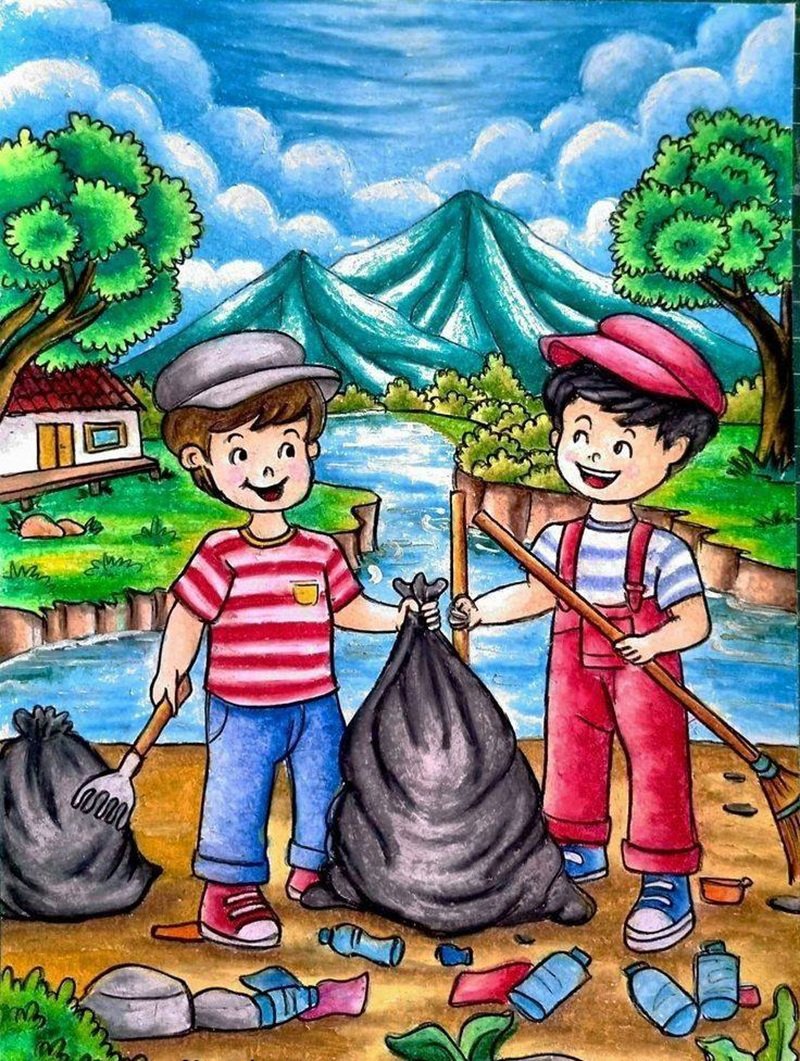 vẽ tranh bảo vệ trái đất 22