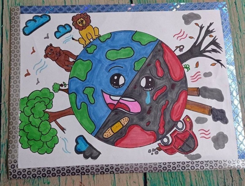 vẽ tranh bảo vệ trái đất 23