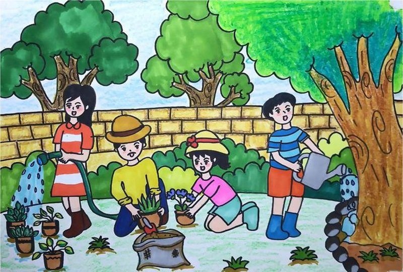 vẽ tranh bảo vệ trái đất 25