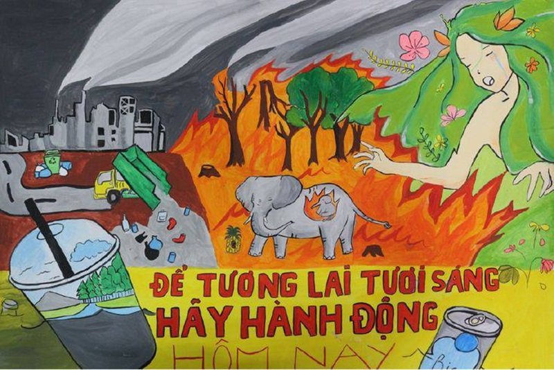 vẽ tranh bảo vệ trái đất 28