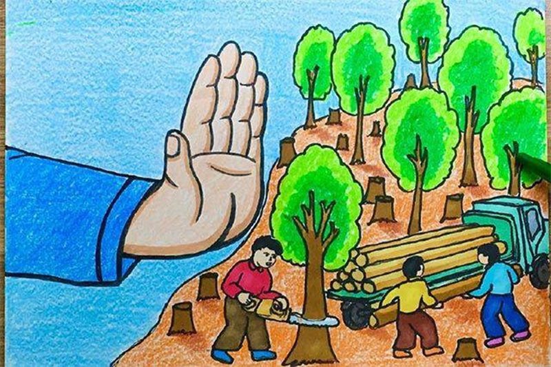vẽ tranh bảo vệ trái đất 29